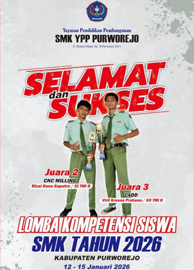 Siswa SMK YPP Purworejo Raih Juara LKS SMK Kabupaten Purworejo 2026